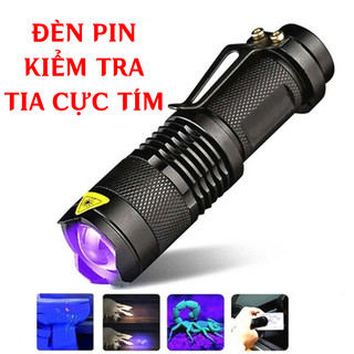 Đèn pin kiểm tra tia cực tím, đèn LED UV chuyên dụng soi tem nhãn, thú cưng, huỳnh quang, kim loại 365nm, 395nm