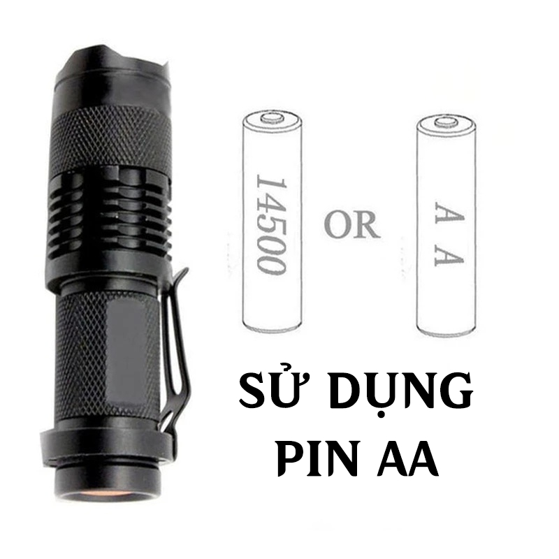 Đèn pin kiểm tra tia cực tím, đèn LED UV chuyên dụng soi tem nhãn, phát quang kim loại 365nm, 395nm