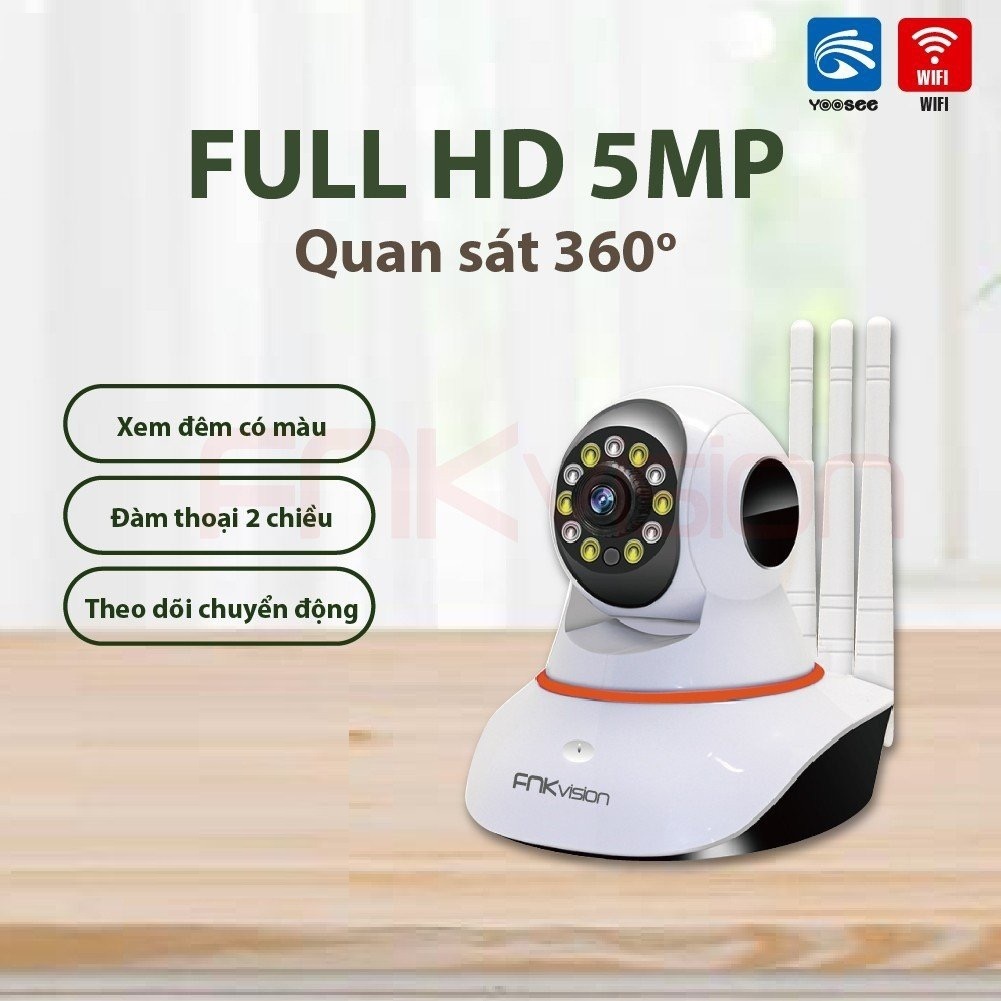 Camera Wifi Yoosee Fullhd 1920 X 1080P 3 Râu 11 Led, Đàm Thoại 2 Chiều Ban Đêm Có Hồng Ngoại Xoay 360 Độ