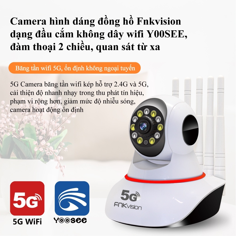 Camera Wifi Yoosee Fullhd 1920 X 1080P 3 Râu 11 Led, Đàm Thoại 2 Chiều Ban Đêm Có Hồng Ngoại Xoay 360 Độ