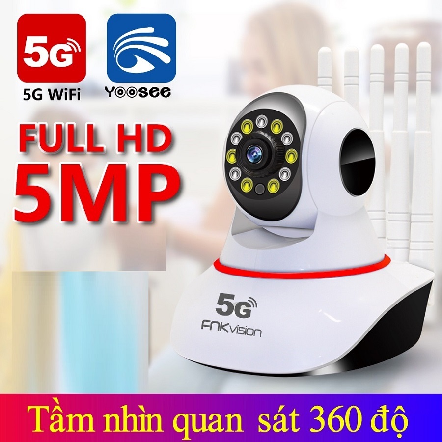 Camera Wifi Yoosee Fullhd 1920 X 1080P 3 Râu 11 Led, Đàm Thoại 2 Chiều Ban Đêm Có Hồng Ngoại Xoay 360 Độ