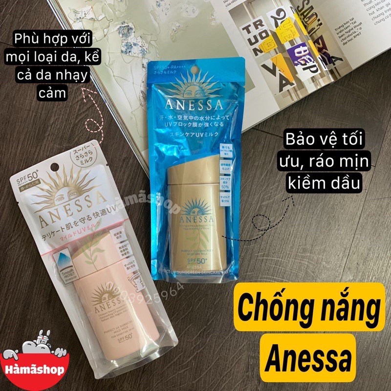 KEM CHỐNG NẮNG ANESSA SHISEIDO PERFECT UV SUNSCREEN SKINCARE MILK SPF 50+ PA++++ 60 ML NỘI ĐỊA NHẬT