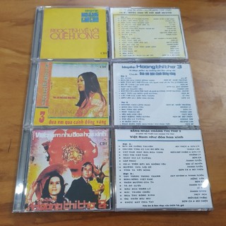 Chương trình Hoàng Thi Thơ gồm 6 CD Nhạc vàng chất lượng cao ghi âm Trước 1975 - Phôi Phono Bìa màu