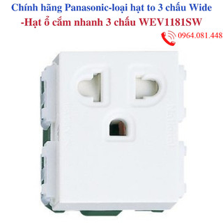 Ổ cắm đơn cắm nhanh 3 chấu 16a có màng che panasonic wev1181sw dòng wide