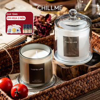Nến thơm cao cấp sáp đậu nành chillme thiên nhiên khử mùi phòng trang trí sang trọng đẹp mắt TL