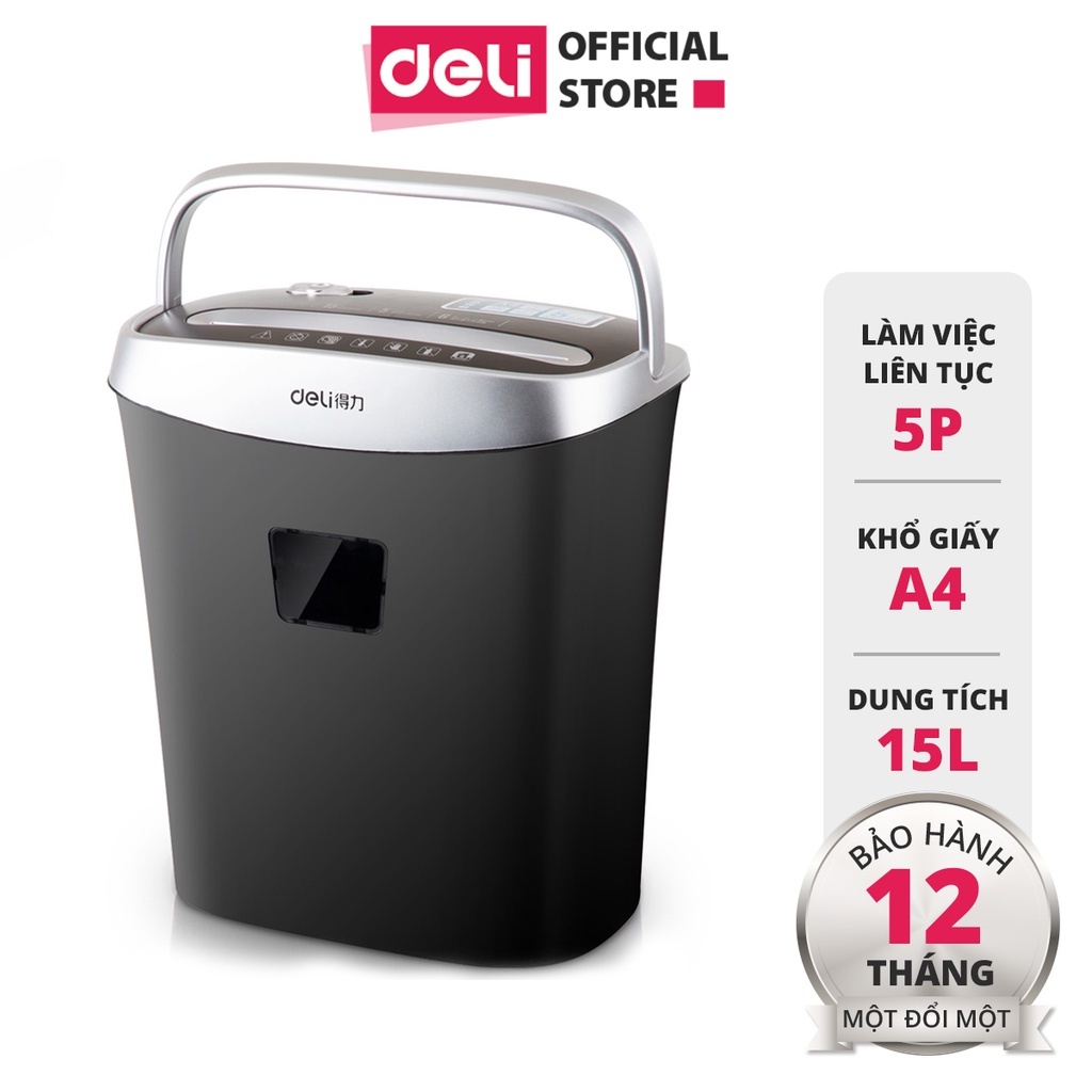 Máy Hủy Tài Liệu Deli Cao Cấp, Máy Hủy Giấy Tờ Card CD Cho Doanh Nghiệp, Văn Phòng, Nhà Trường Bảo Mật Thông Tin Dữ Liệu