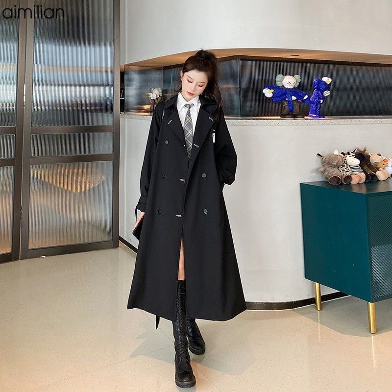(Order) Áo khoác gió xuân thu dáng dài phong cách Hàn Quốc siêu xinh (Kèm ảnh thật)