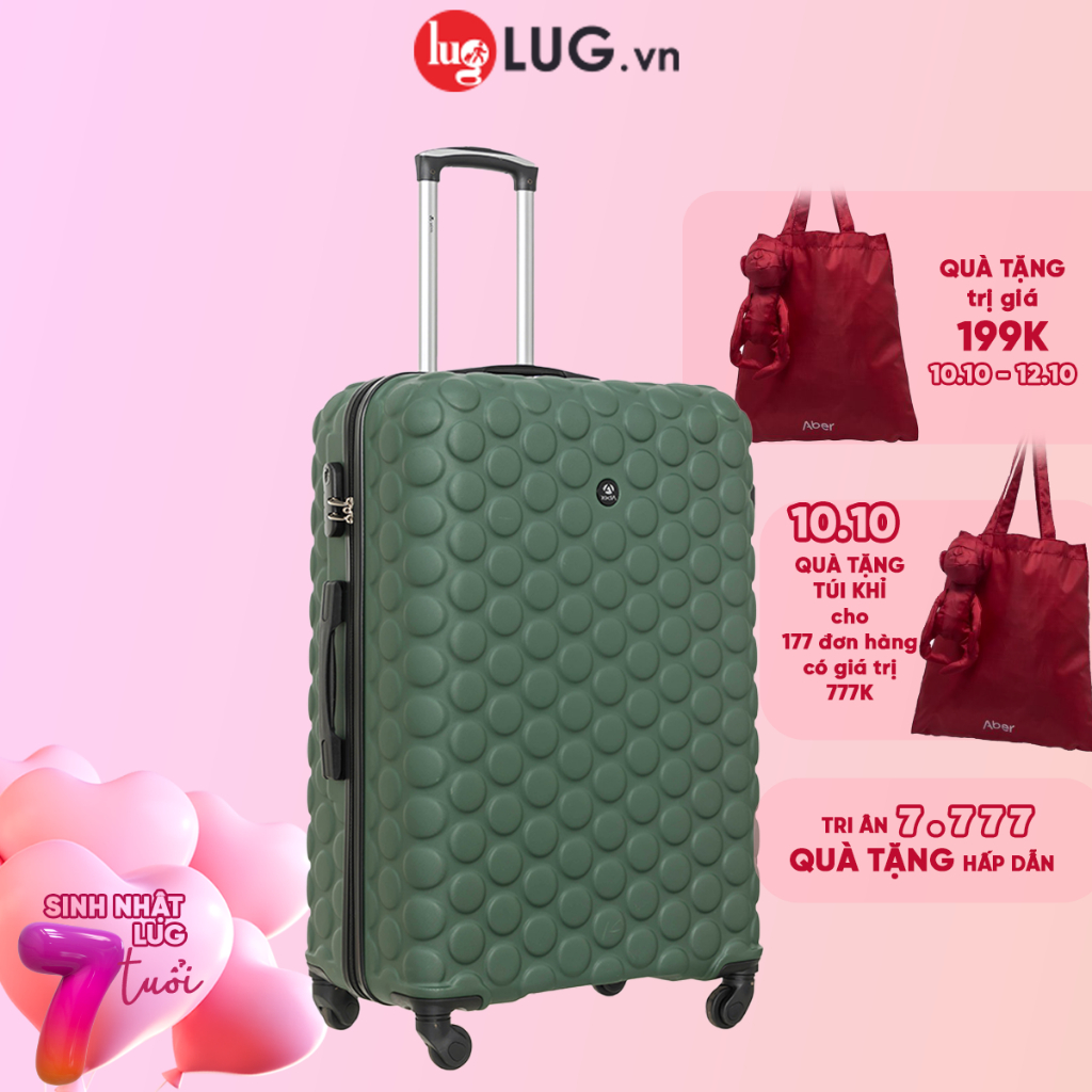 Vali Kéo LUG Aber S20/S24/S28 MHL029 Nhựa ABS Hạn Chế Trầy Xước, Khóa Số Bảo Mật An Toàn