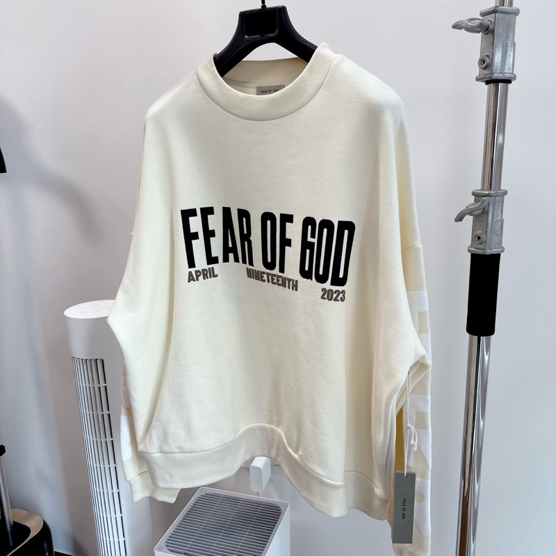 ⚡️ - Áo Sweater FOG Fear Of God x RRR123 April 19 Crewneck , Áo Sweater ESSENTIALS FOG nỉ bông