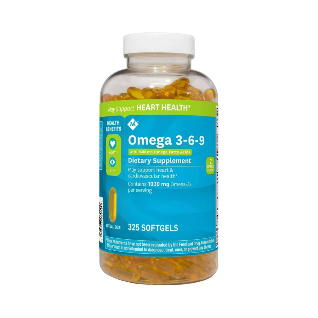 Omega 369 viên uống Omega 3-6-9 Member’s Mark Supports Heart Health Mỹ 325 viên date 06/2025