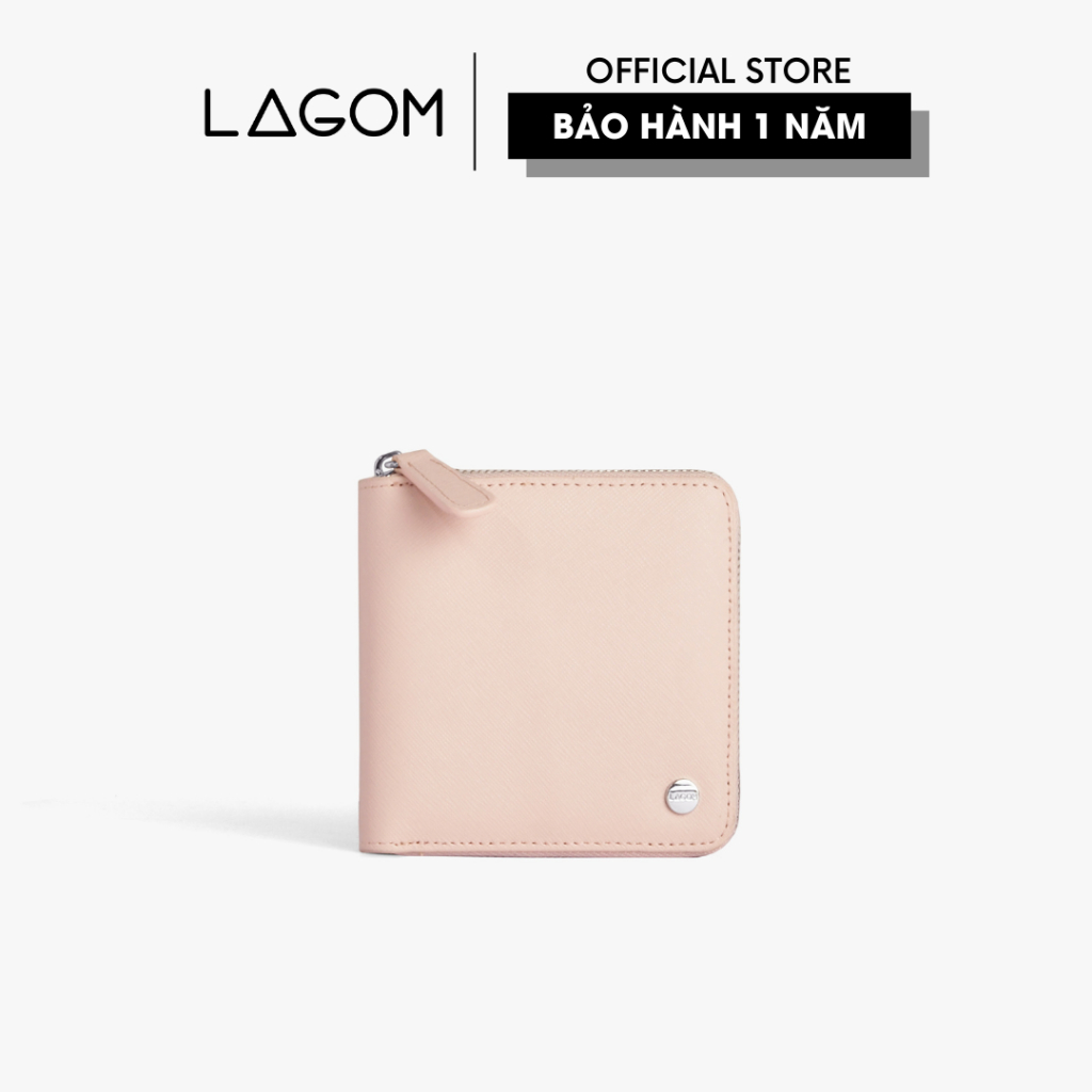 Ví nữ Da Thật vuông LAGOM Zippy Square