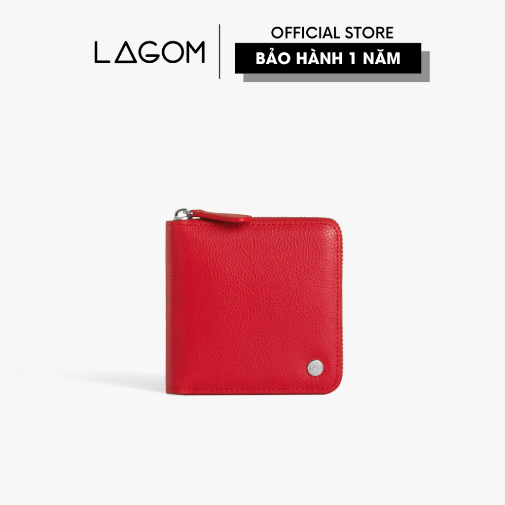 Ví nữ Da Thật vuông LAGOM Zippy Square