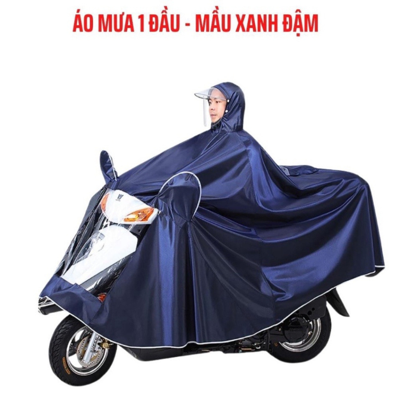 Áo Mưa Phản Quang Chống Thấm Cao Cấp có tấm che mặt,dễ dàng sử dụng