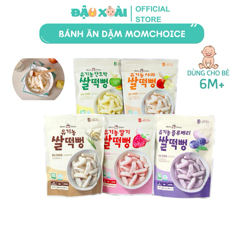 Bánh gạo hữu cơ Mom's Choice Hàn quốc cho bé từ 6 tháng