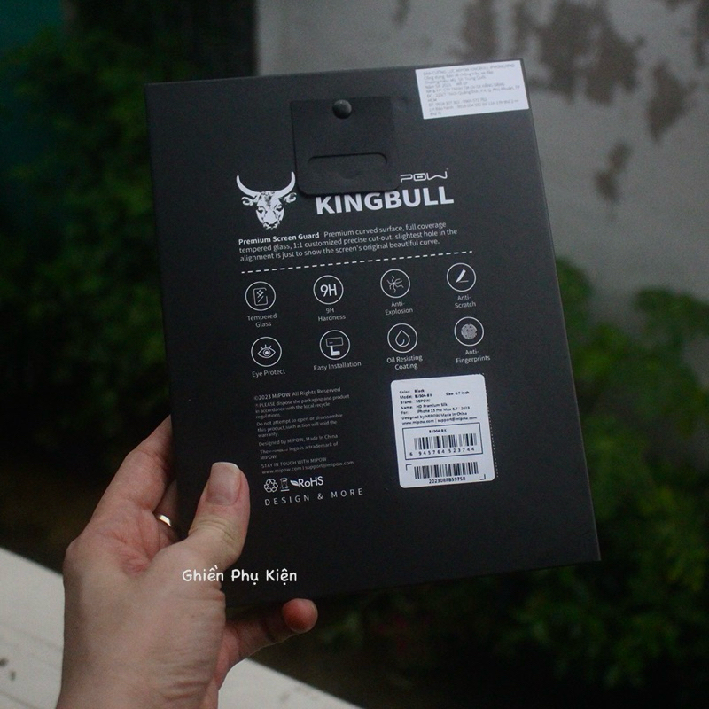 Cường Lực Trong Suốt Mipow Kingbull HD Premium Silk Protector Dành Cho iPhone 15 Series