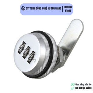 Ổ khoá số, khoá mật mã 3 mã số ,cốt 30mm & 30mm bằng hợp kim kẽm màu bạc dùng trong đồ nội thất