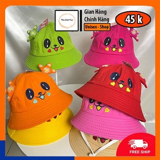 Mũ Bucket Tai Bèo Cho Bé thêu hình Pikachu thời trang cao cấp dễ thương