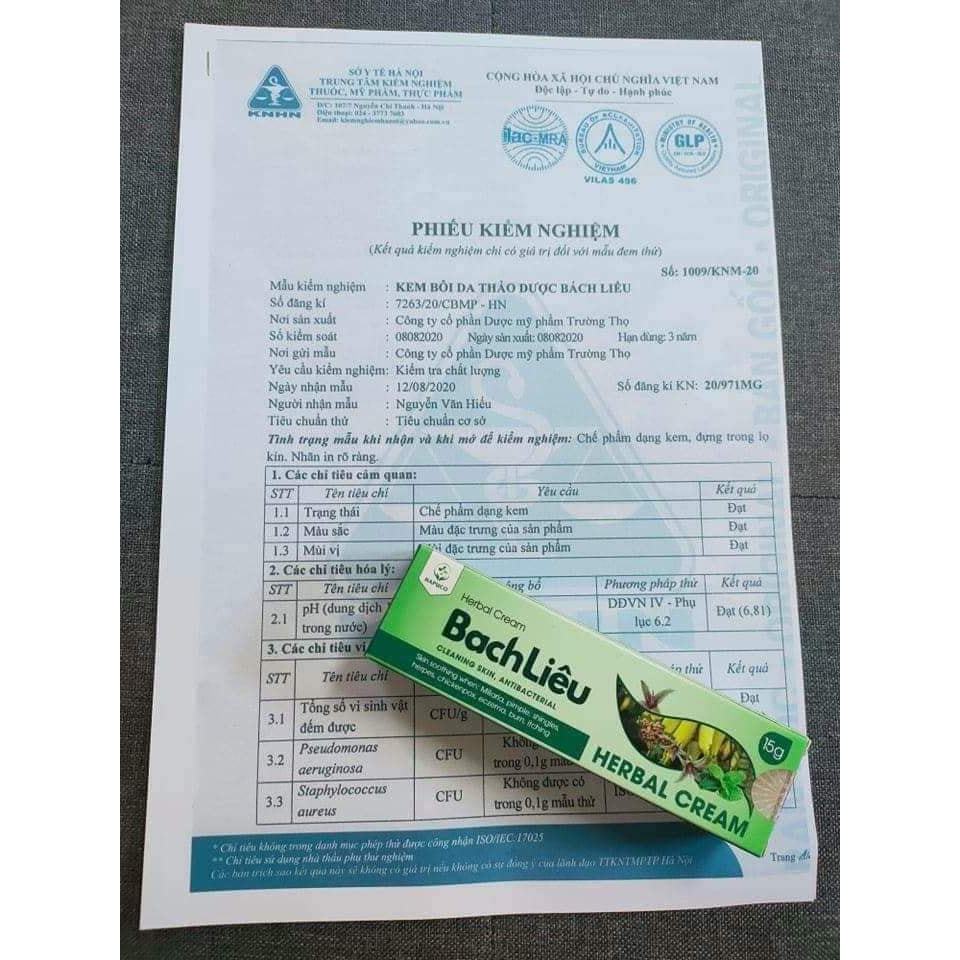 Kem Bôi Da Thảo Dược Bách Liễu - Bôi Ngay Khi Bị: Mẩn Ngứa, Viêm Da, Nấm Da, Dị Ứng