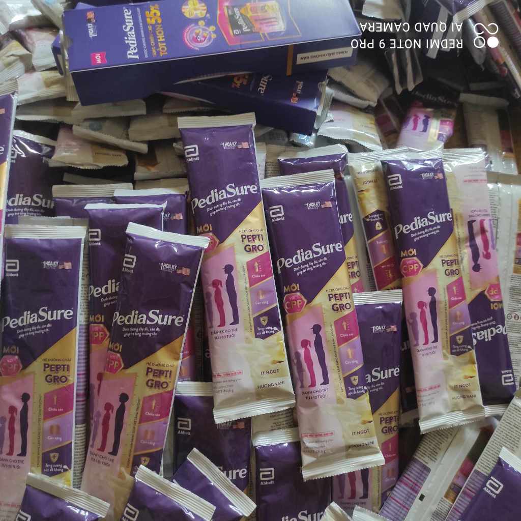 Sữa gói Pediasure 48.6g Vani ít ngọt 2025