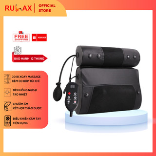 Gối Massage Hồng Ngoại Kèm Túi Khí RULAX RL04, Chất liệu Da Pu Cao Cấp | BH 12 tháng |