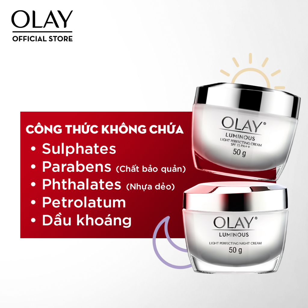 Combo 2 Kem Dưỡng Ngày & Đêm Dưỡng Sáng Da OLAY LUMINOUS 50G X2