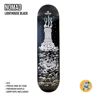 Ván Trượt Skateboard BDSKATECO SEBAS LIGHTHOUSE BLACK DECK 8.0
