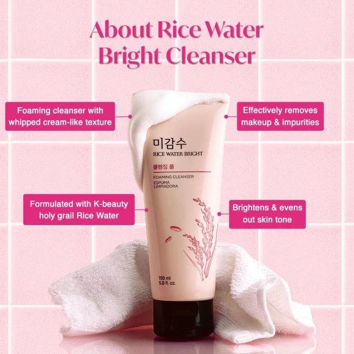Sữa Rửa Mặt Dưỡng Sáng Da Chiết Xuất Từ Gạo The Face Shop Rice Water Bright Facial Foaming Cleanser