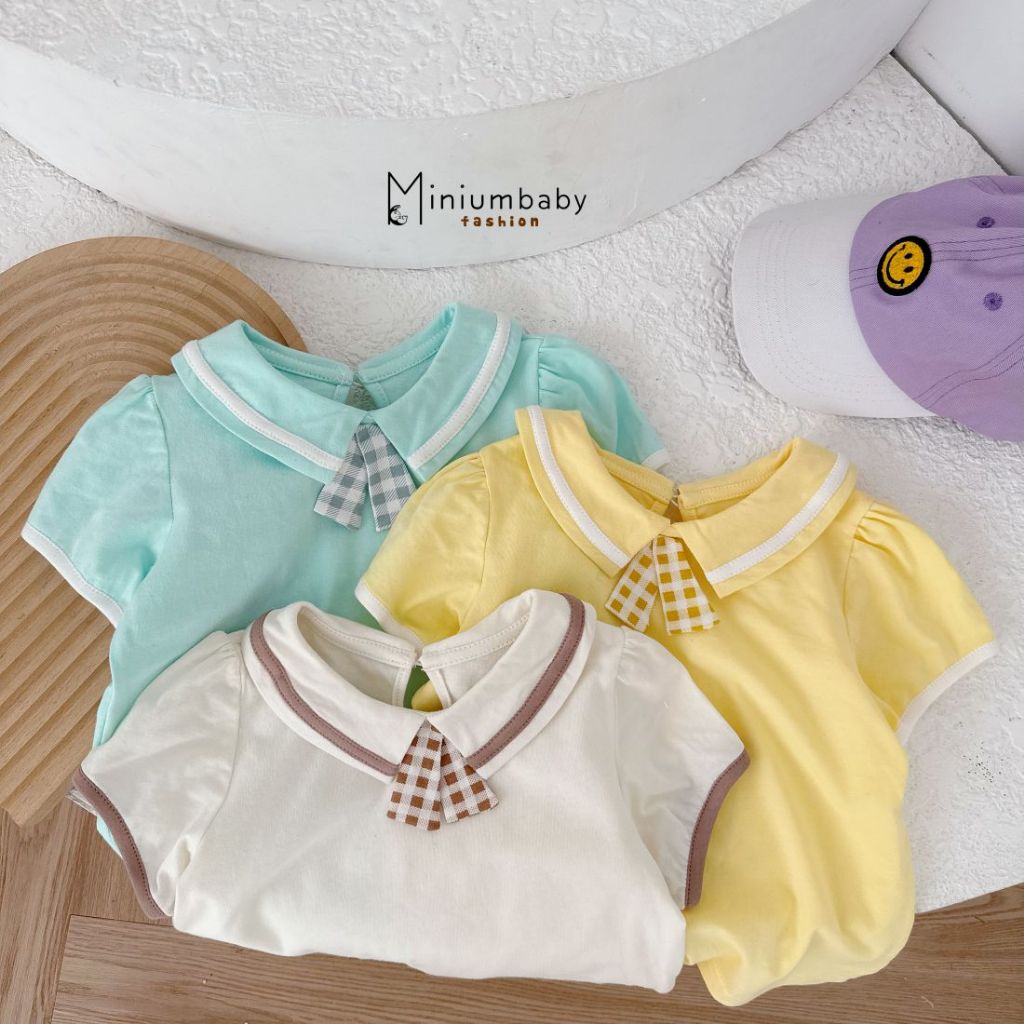 Set bộ polo cộc tay cho bé gái chất liệu cotton mềm mịn, Miniumbabyfashion SB1685, SB1774
