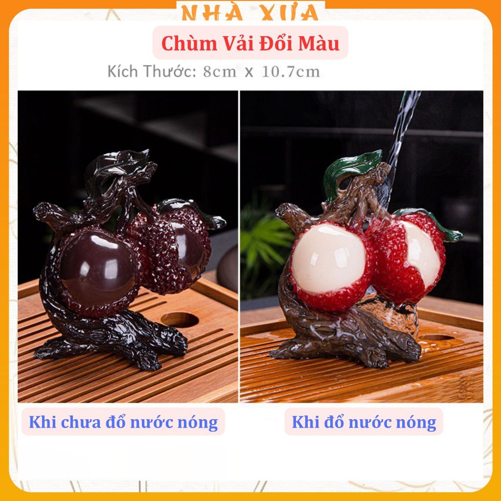 Chùm Vải Đổi Màu Khi Đổ Nước Nóng Phụ Kiện Trà Đạo