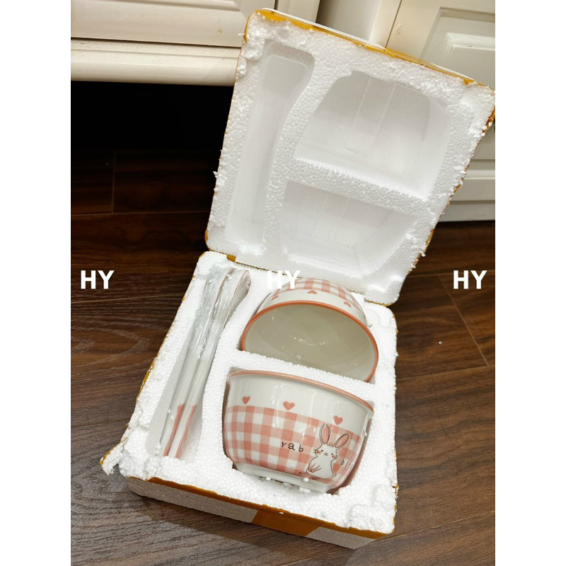 SET 2 BÁT + 2 THÌA HÌNH THỎ