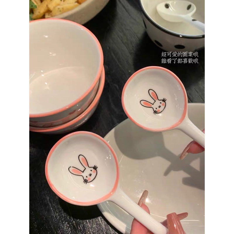 SET 2 BÁT + 2 THÌA HÌNH THỎ