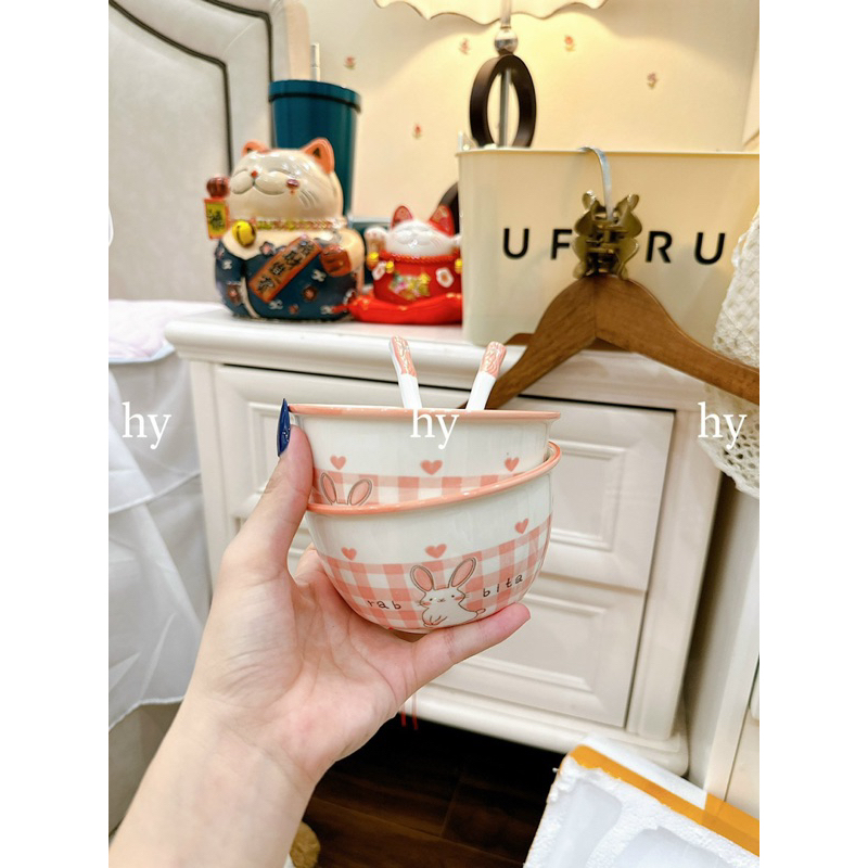 SET 2 BÁT + 2 THÌA HÌNH THỎ