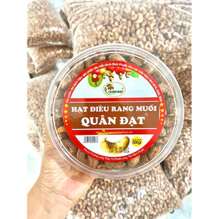 [500G] Hộp tròn - Hạt điều rang muối vỏ lụa 500g