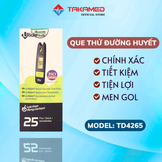 Que Thử Đường Huyết URIGHT TD-4265 Hộp 25 Que Dùng Cho Các Máy URIGHT TD-4265/4267/4269