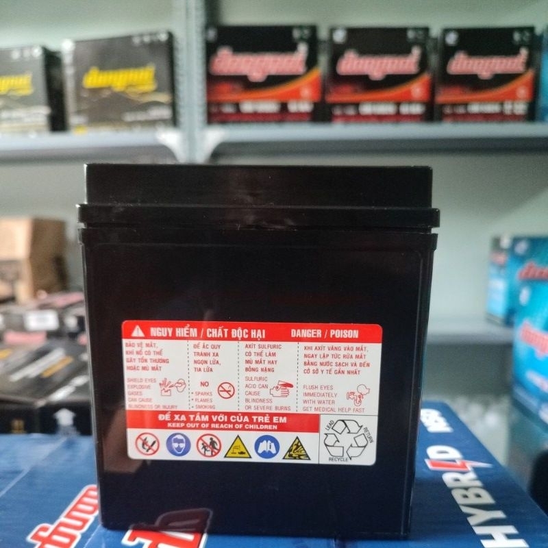 Bình acquy xe máy khô miễn bảo dưỡng Đồng Nai PTX6HL | 12V - 5Ah, bình ắc quy xe máy honda 12v.