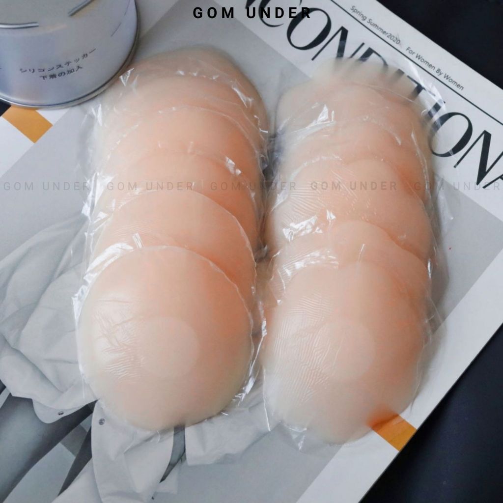 Miếng dán ngực silicon tàng hình cao cấp không lộ viền siêu dính  GOM UNDER - SA-1222-TUIZIP