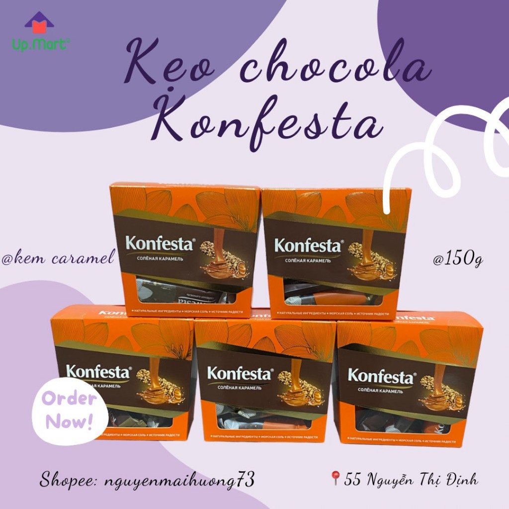 ✈️Kẹo chocolat Nga Konfesta Kem Caramel 150g