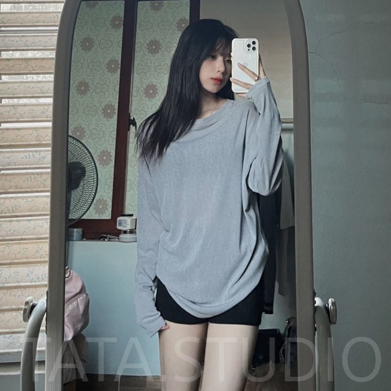 Áo Thun Giấy Cát Dài Tay