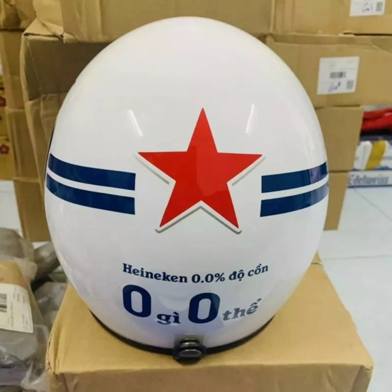 Mũ bảo hiểm 3/4 Star Protec ft Heiniken