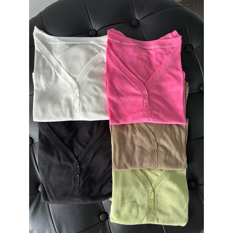 Áo Tank top  tập Yoga/Gym nữ dài tay, dáng rộng khuy trước