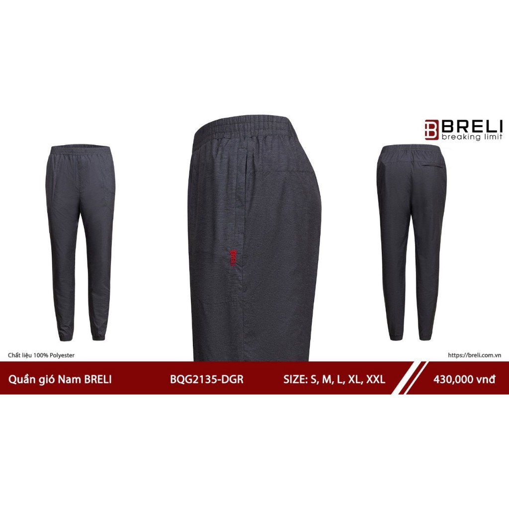 Quần gió nam Breli - BQG2135-DGR