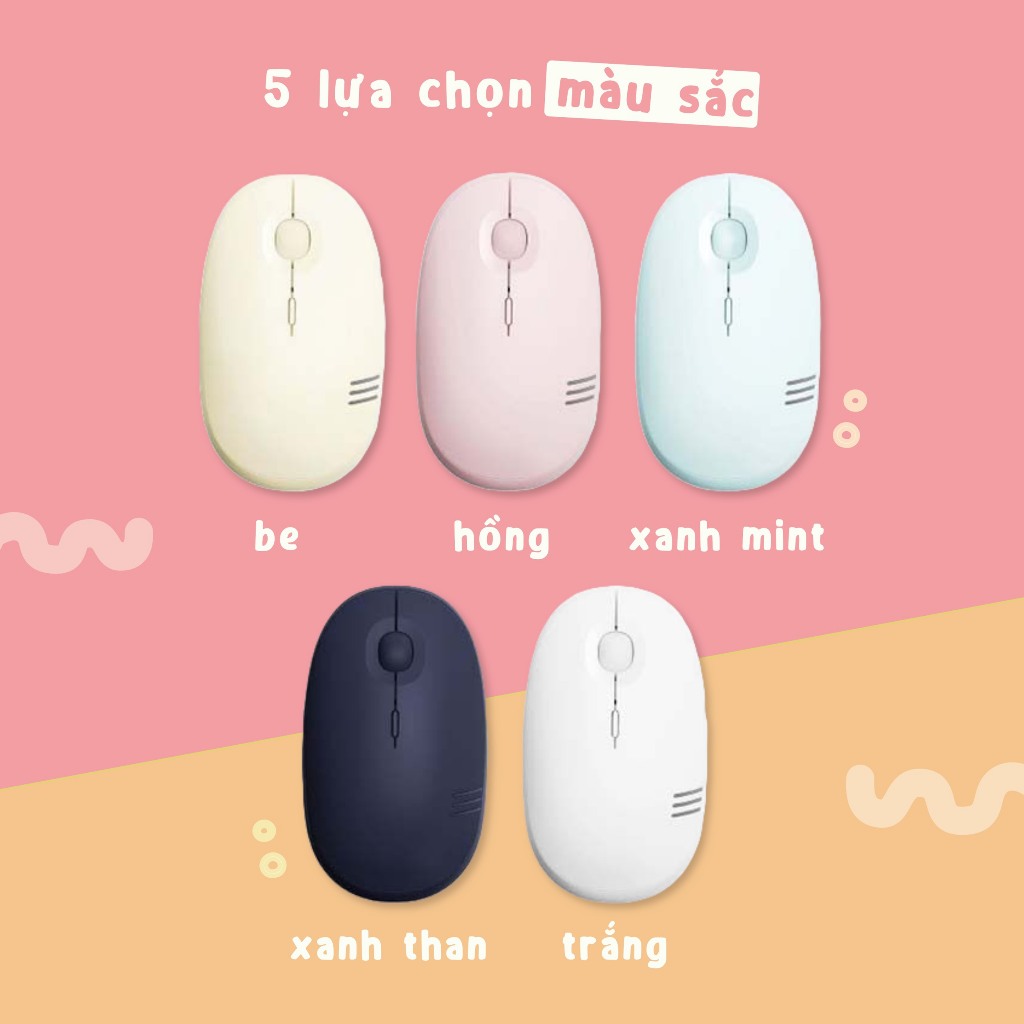 Chuột Máy Tính Không Dây Kết Nối Bluetooth Chính Hãng Actto Nhiều Màu