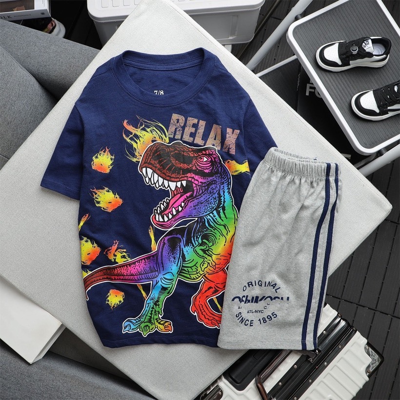 Đồ Bộ Bé Trai OSHKOSH Cotton Xịn - Quần Áo Tay Ngắn Co Dãn 4 Chiều - Đồ Bộ Tay Ngắn Size từ 23-55kg - SuSi Kids Shop