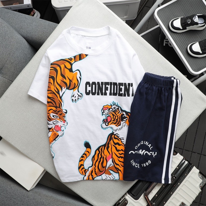 Đồ Bộ Bé Trai OSHKOSH Cotton Xịn - Quần Áo Tay Ngắn Co Dãn 4 Chiều - Đồ Bộ Tay Ngắn Size từ 23-55kg - SuSi Kids Shop