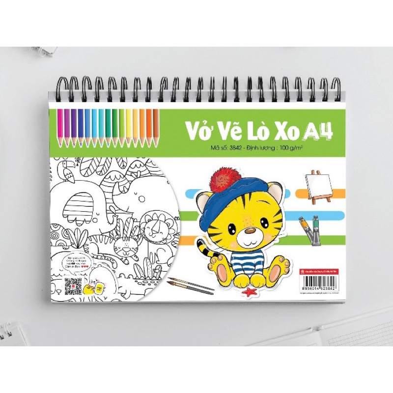 Vở vẽ A4 gáy lò xo