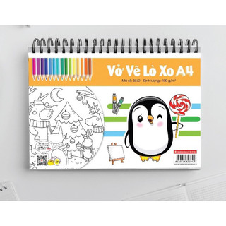 Vở vẽ A4 gáy lò xo