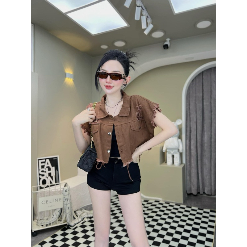 ÁO KHOÁC JEAN RÁCH