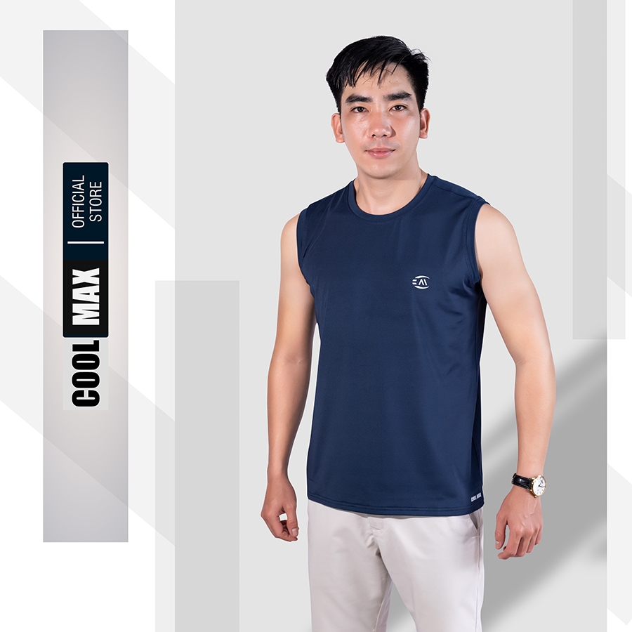 Áo Thun Thể Thao Nam Ba Lỗ COOLMAX, Chất Thun Lạnh Co Giãn 4 Chiều 5 Màu