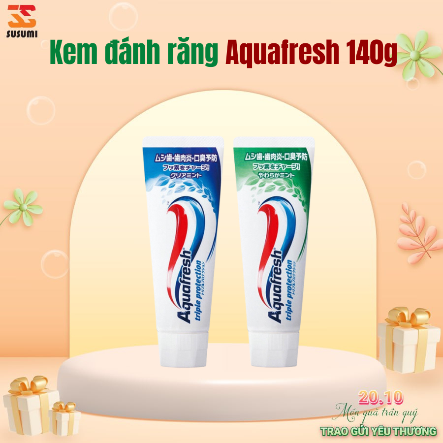 Kem Đánh Răng Aquafresh Triple Protection 140g Hàng Nội Địa Nhật Bản