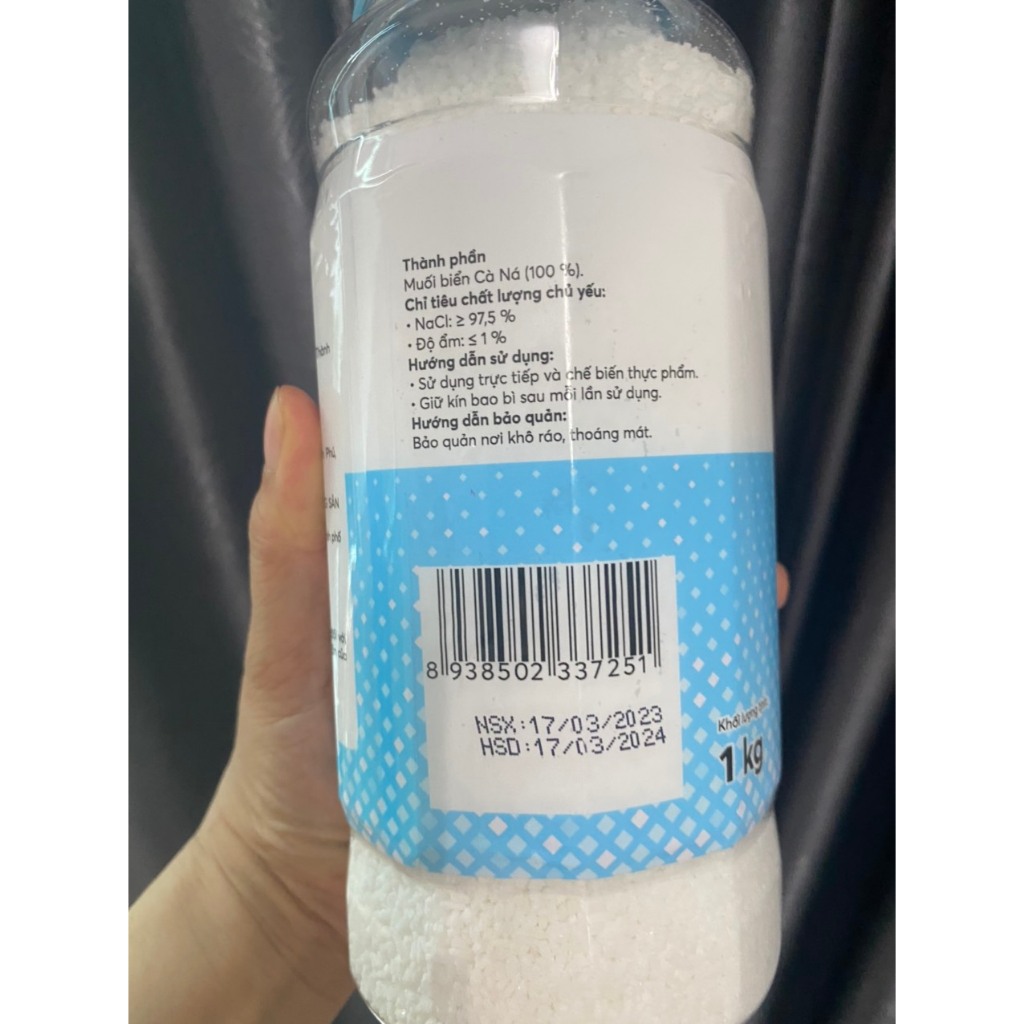 HŨ 1KG MUỐI BIỂN SẤY KHÔ CÀ NÁ